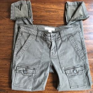 Anthropologie Joie So-Real Skinny Jeans Army Green